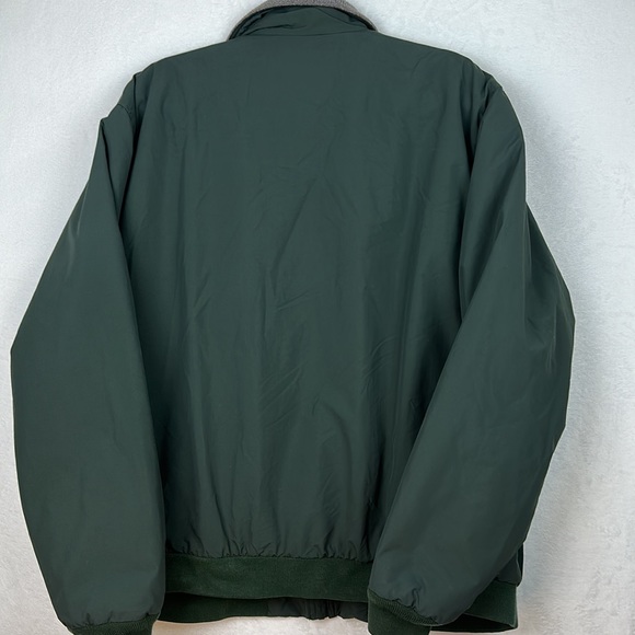 LL Bean Full Zip Fleece Lined Jacket XXL Green - Picture 9 of 12